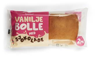 Vaniljebolle med sjokolade 2pk